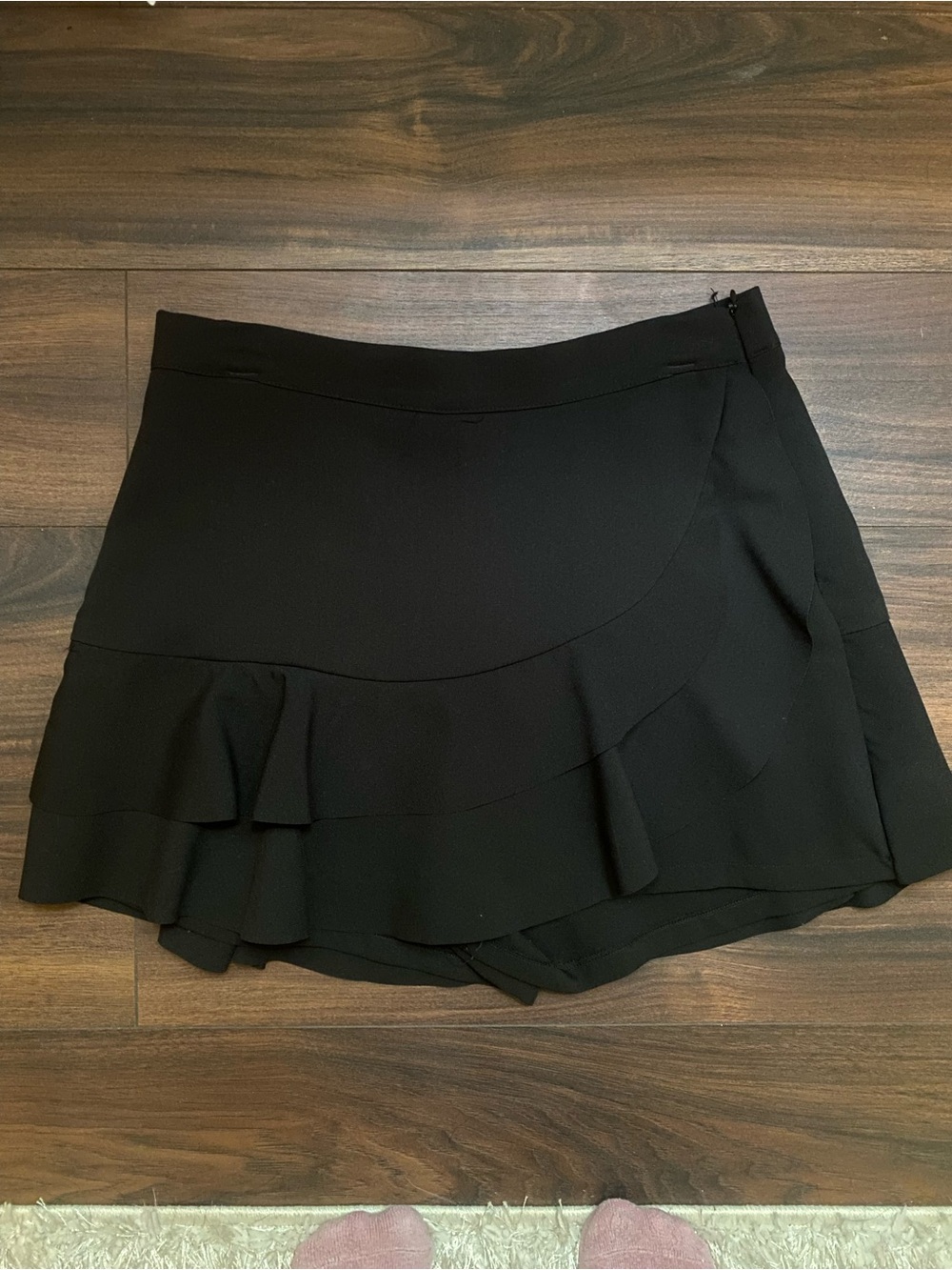 DO+BE Black Layered Ruffle Mini Skort